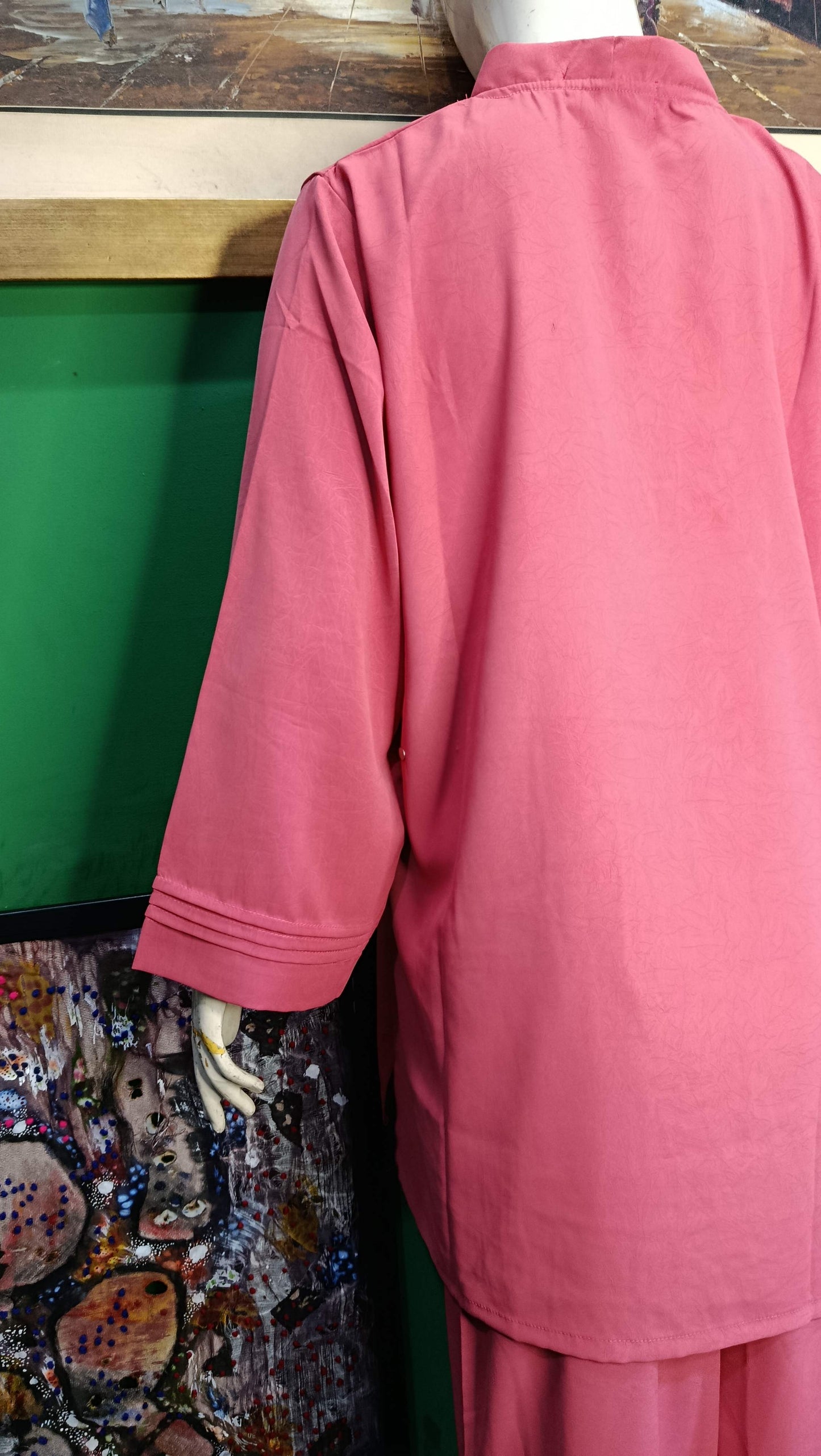 Elegant Pink textured Twill Co-ordSet for Women – Premium Cordset | Ameeri Fabric .