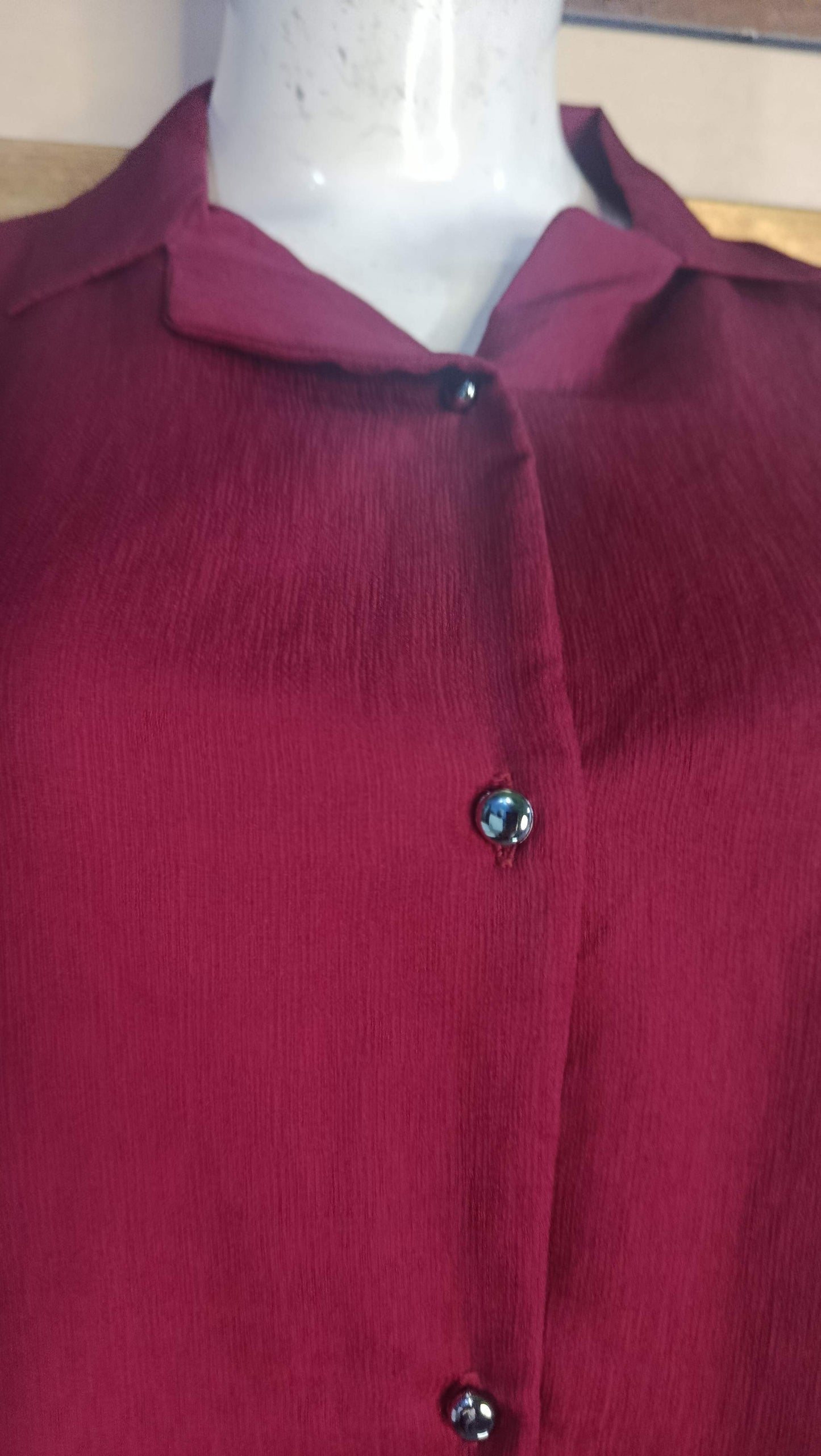 Elegant Dark mahron Button-Down Zoomi Co-ordSet for Women – Premium Cordset | Ameeri Fabric .