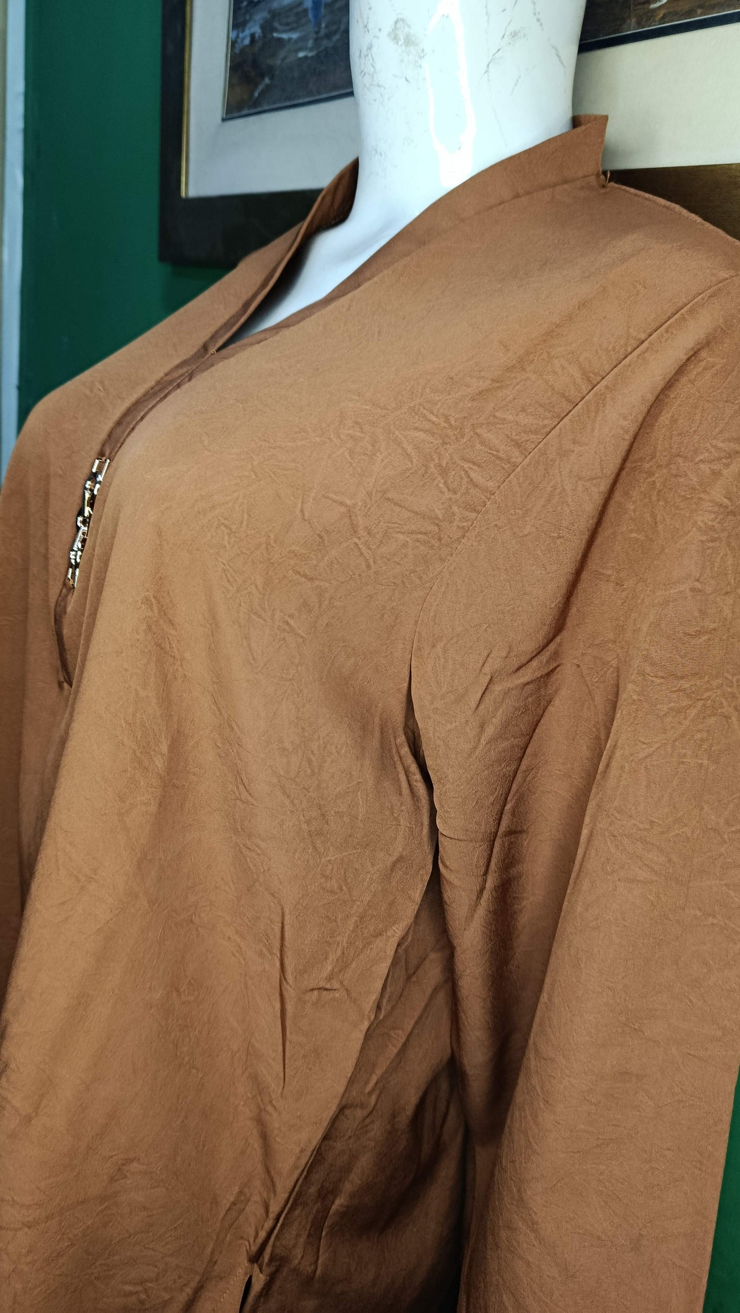 Elegant Clay Brown texture Twill Co-ordSet for Women – Premium Cordset | Ameeri Fabric .