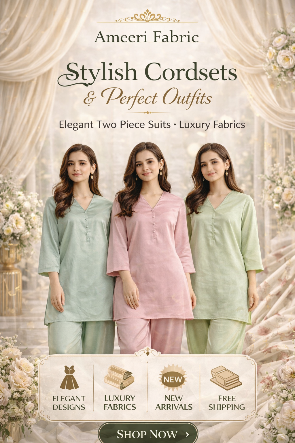 Co-ord Sets Collection – Stylish Two Piece Outfits | Ameeri Fabric