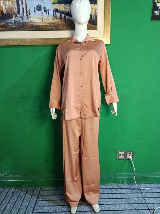Beige Georgette Cordset – Elegant 2 Piece Modest Wear