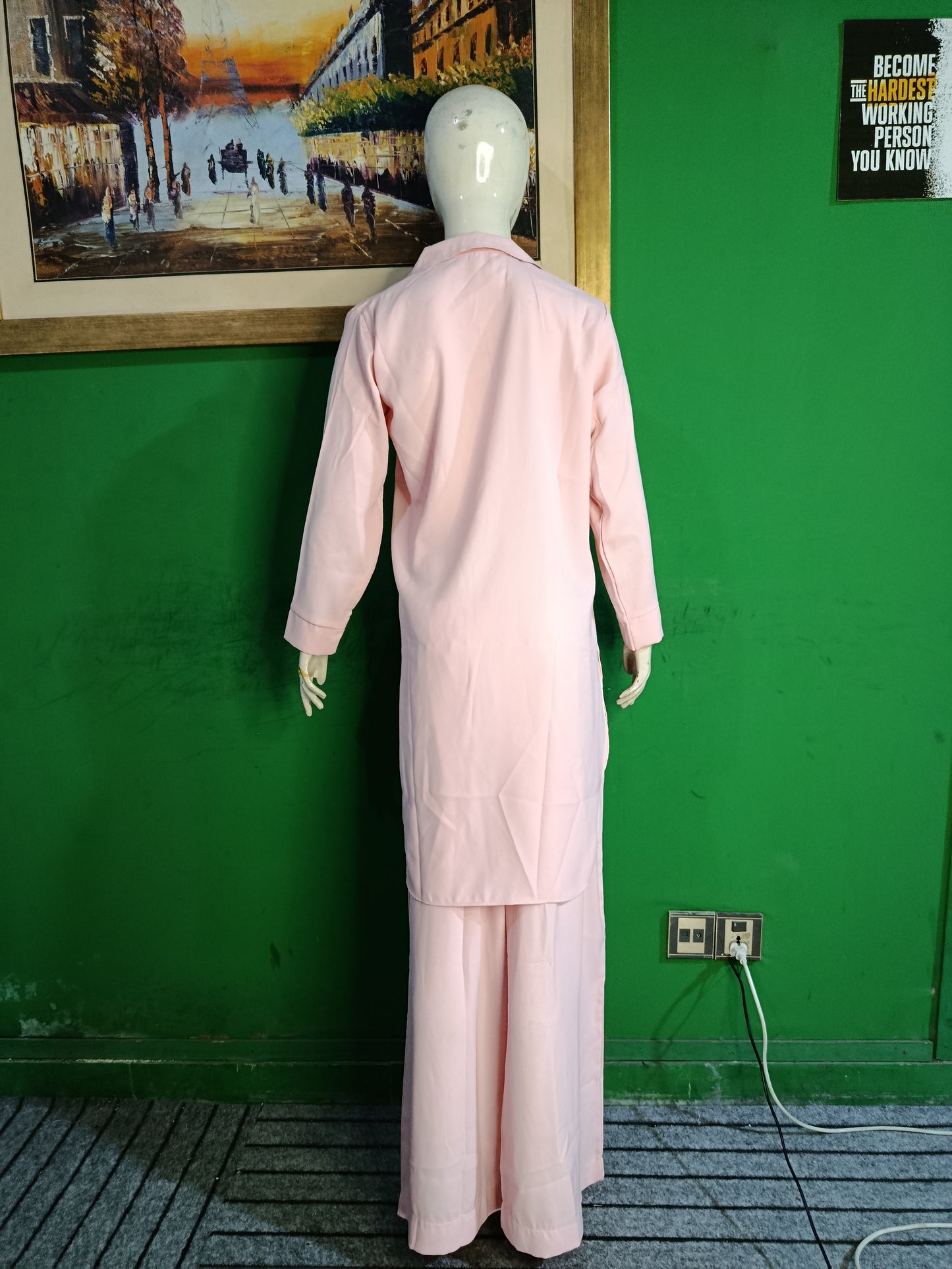 Elegant Baby Pink Button-Down soft Co-OrdSet for Women – Premium Cordset | Ameeri Fabric