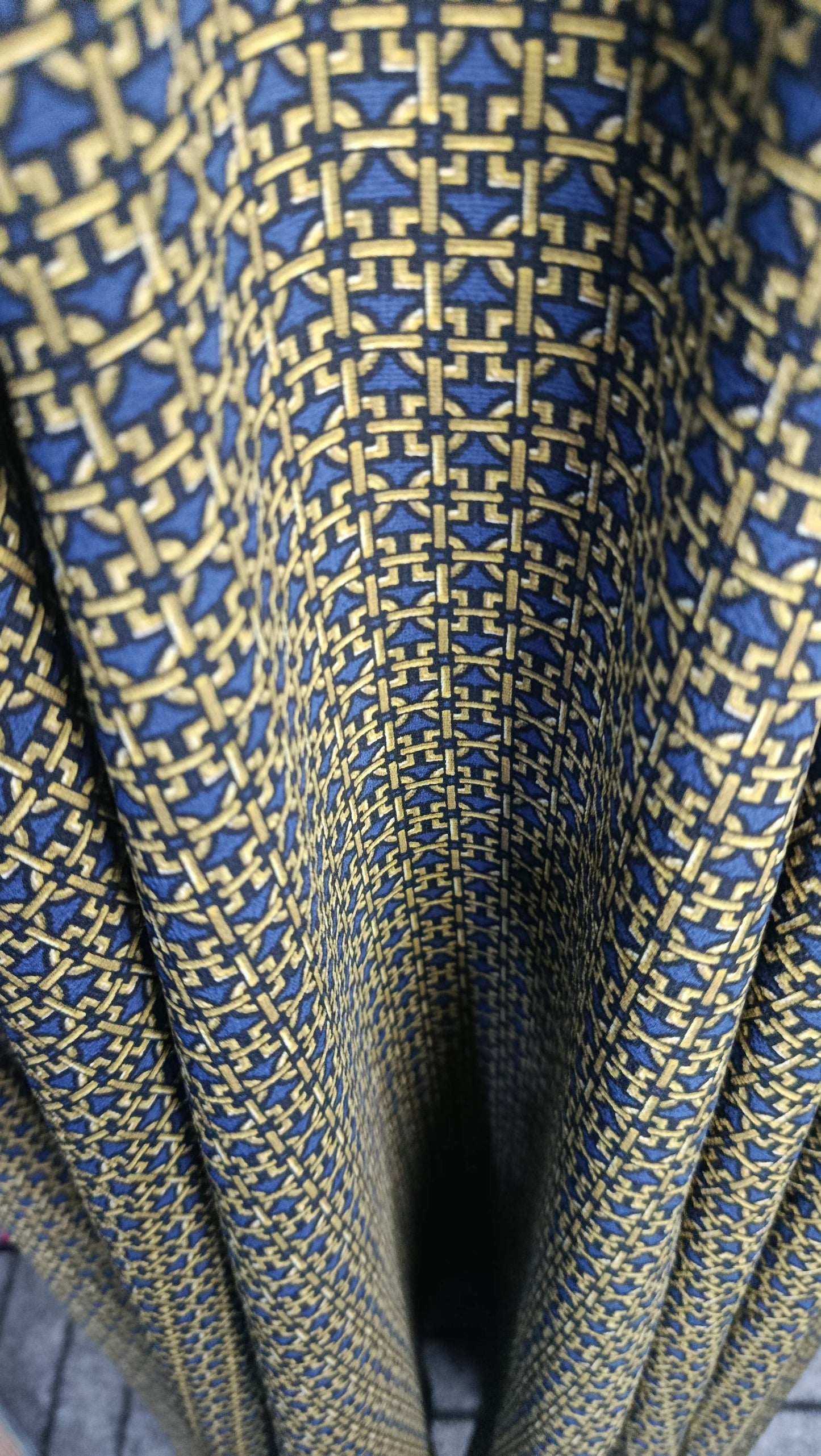 Golden Blue navy Maxi Dress Pakistan – Soft Georgette Fabric | Ameeri Fabric (Copy 2)