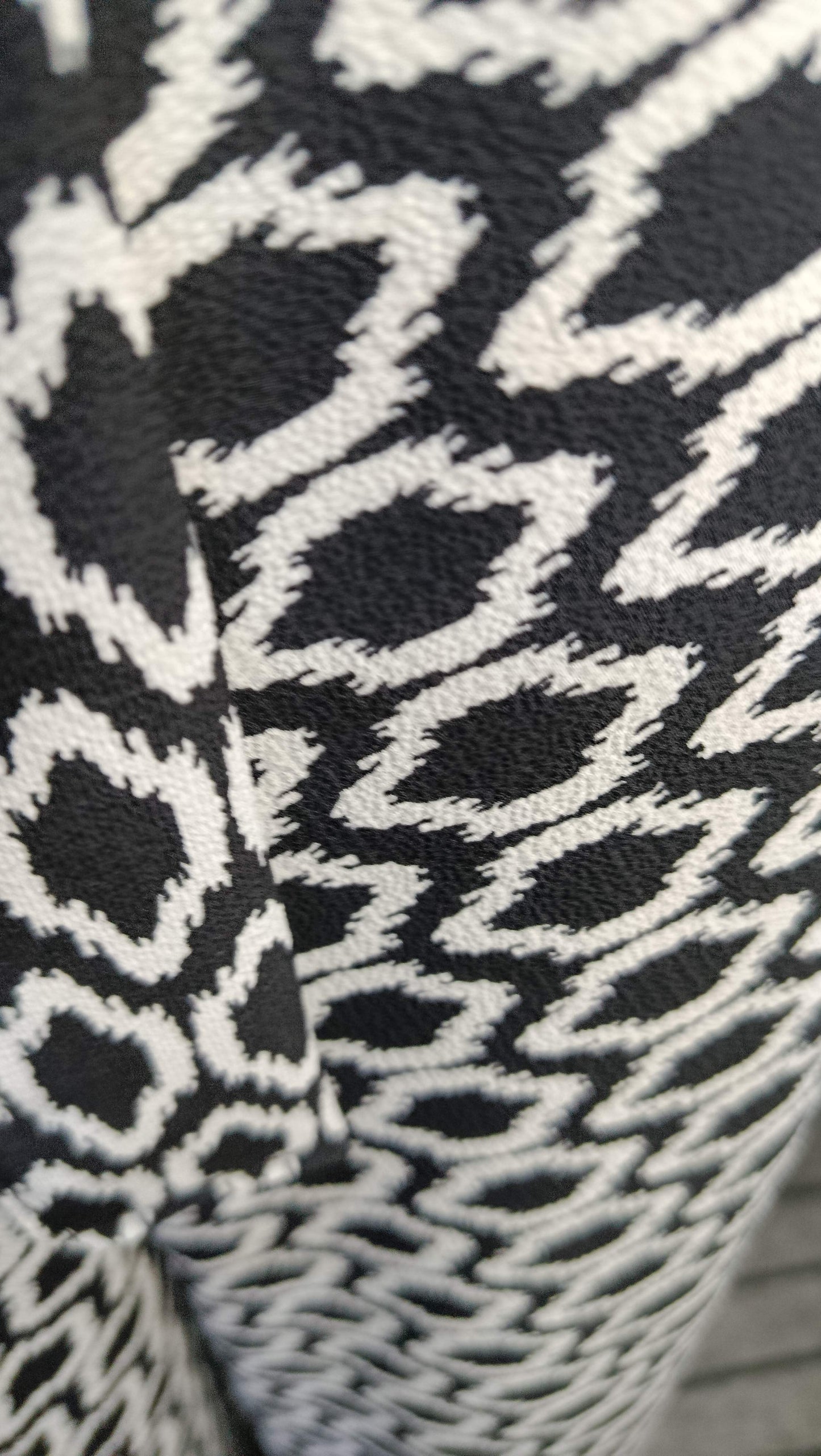Black White Geometric Maxi Dress Pakistan – Soft Georgette Fabric | Ameeri Fabric