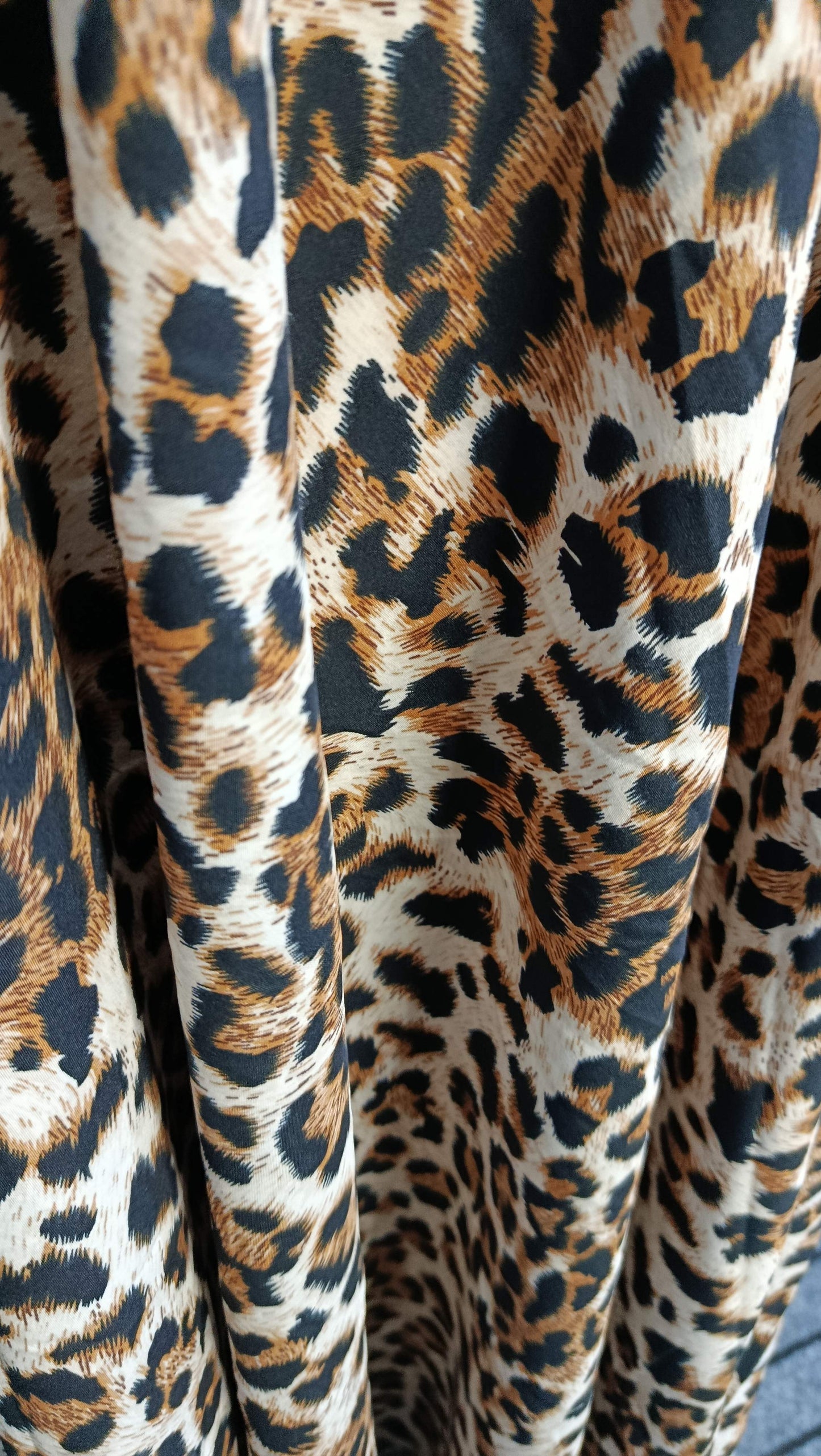 Elegant Leopard Print Long Dress – Soft Fabric