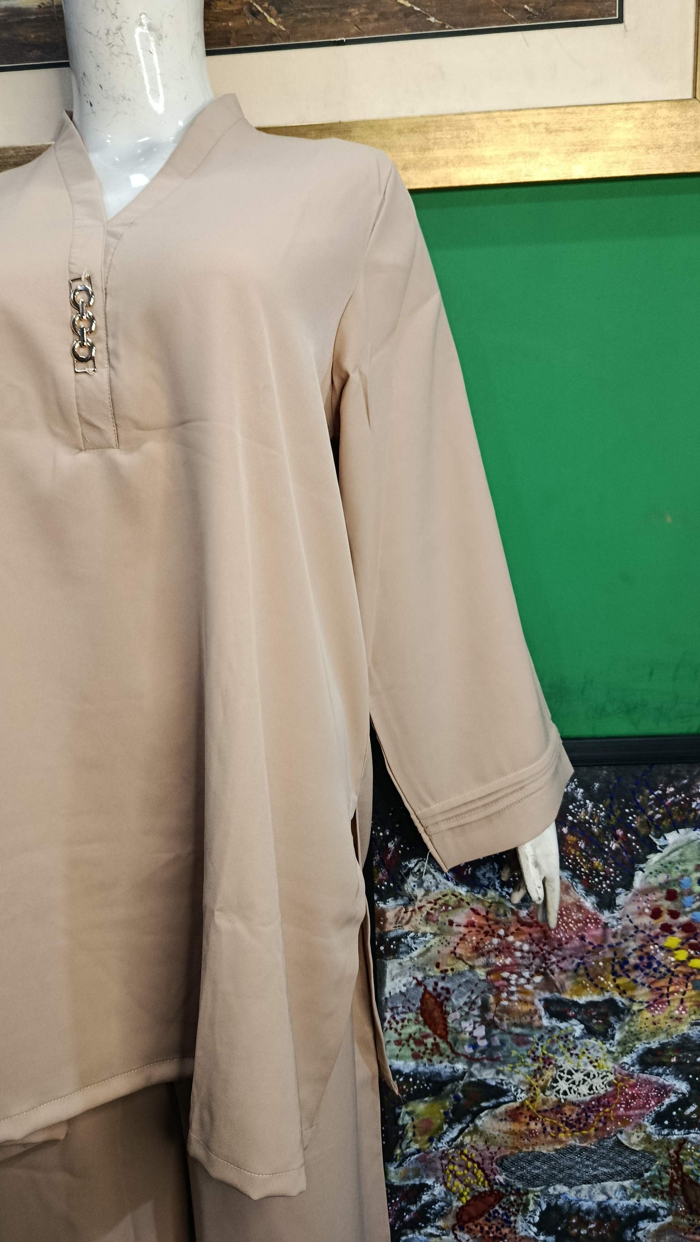 Elegant Vanilla skin colour Twill Co-ordSet for Women – Premium Cordset | Ameeri Fabric .