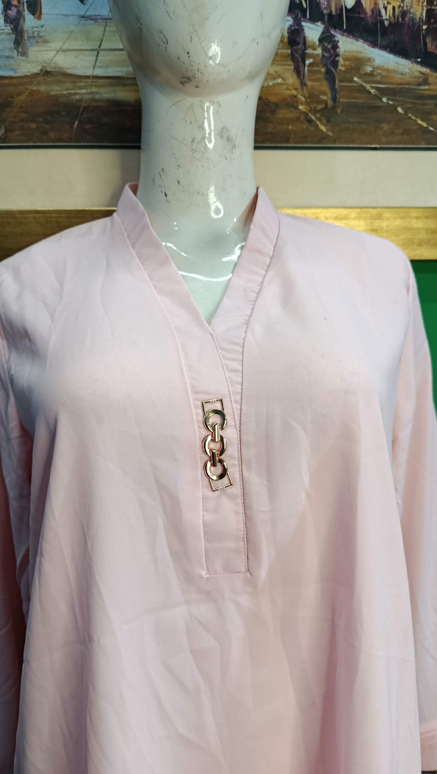 Elegant Baby Pink texture Twill Co-ordSet for Women – Premium Cordset | Ameeri Fabric .