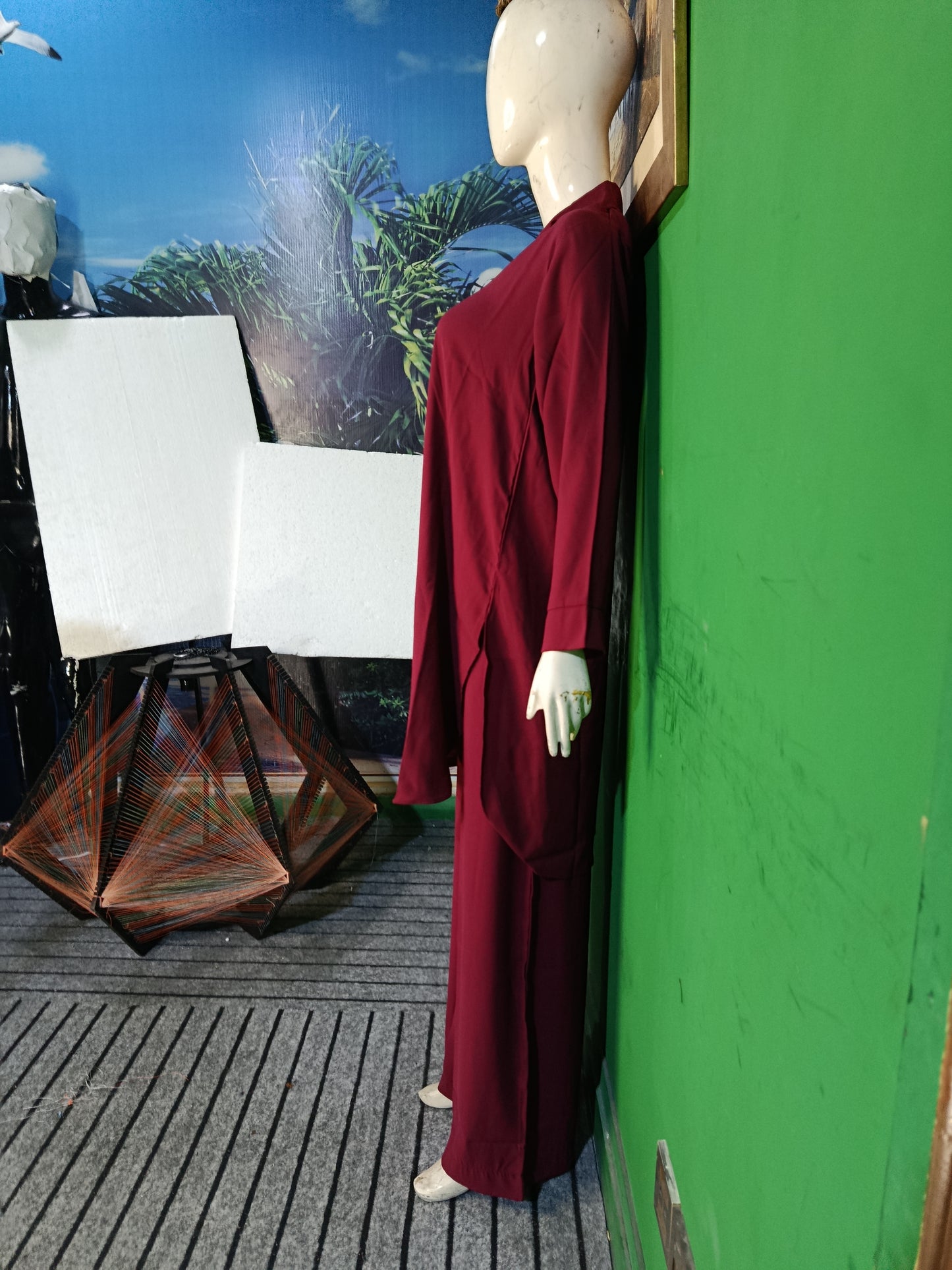 Elegant Mahroon reddish Button-Down soft Co-ordSet for Women – Premium Cordset | Ameeri Fabric