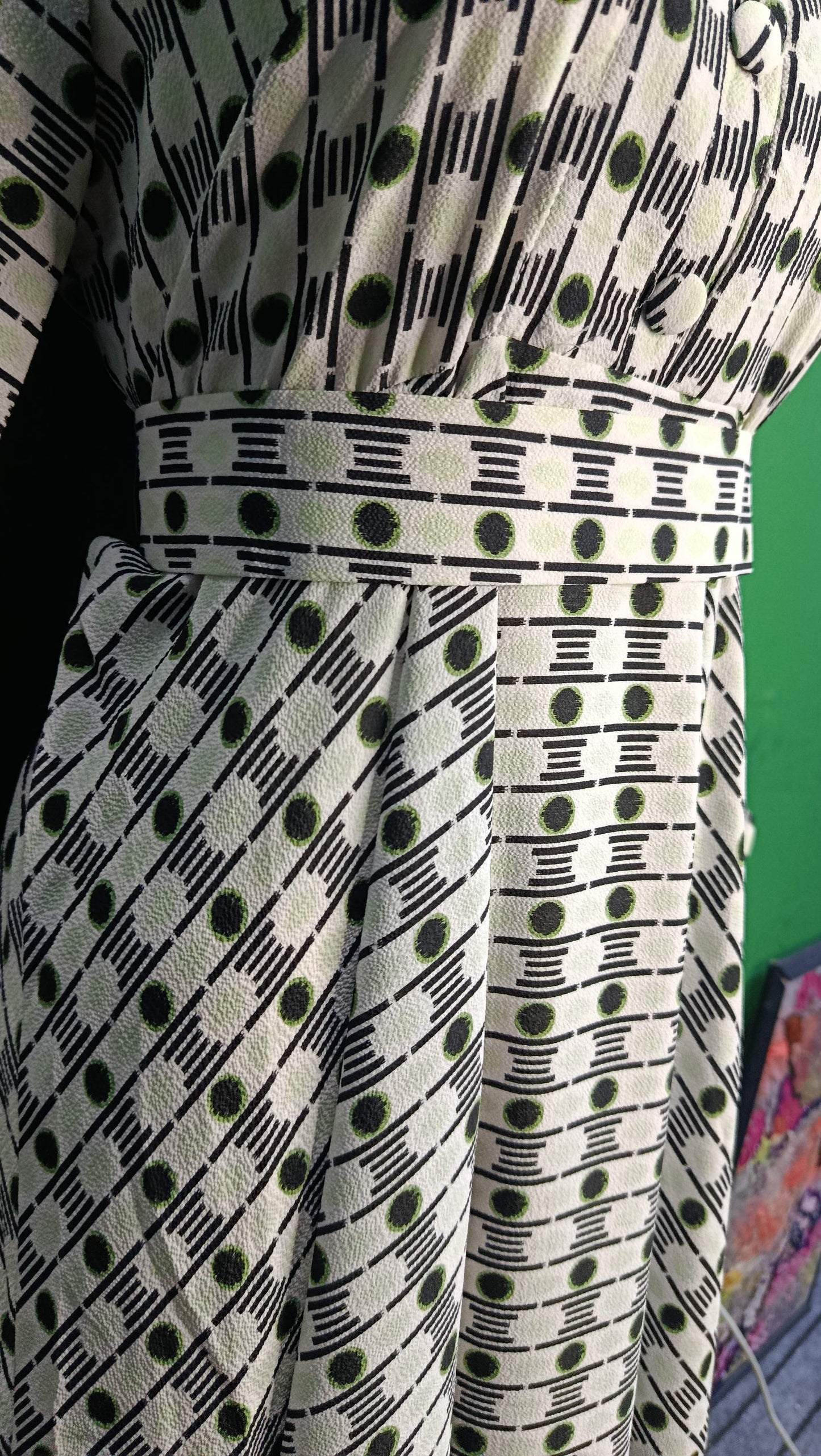 White black Dots Maxi Dress Pakistan – Soft Georgette Fabric | Ameeri Fabric