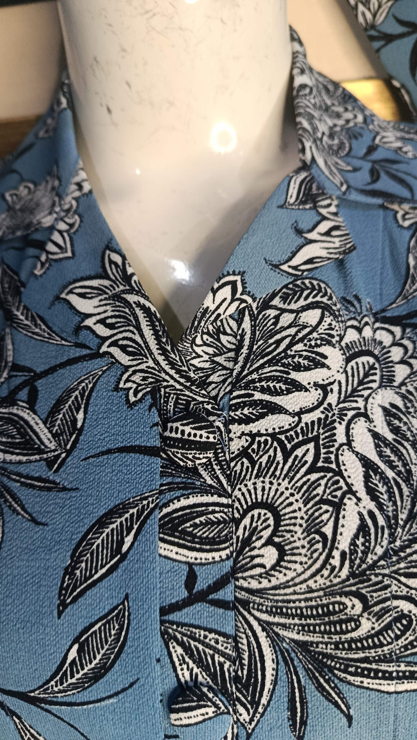 Sky blue floral Maxi Dress Pakistan – Soft Georgette Fabric | Ameeri Fabric