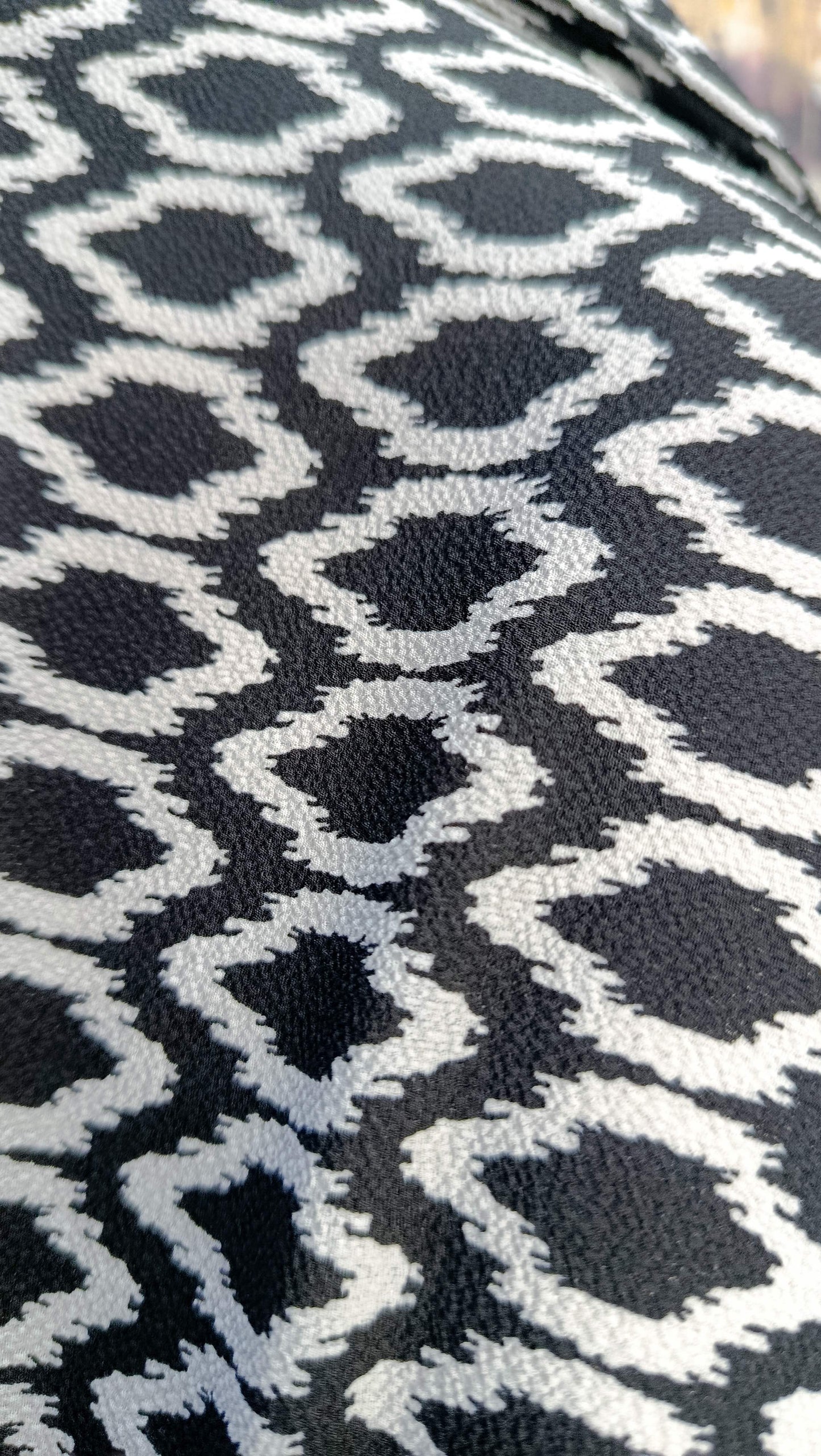 Black White Geometric Maxi Dress Pakistan – Soft Georgette Fabric | Ameeri Fabric