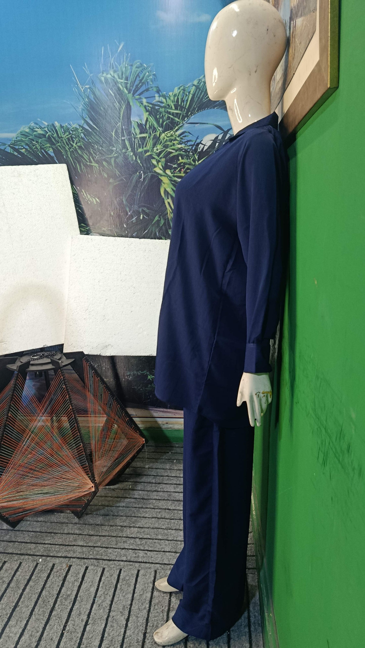 Elegant Tealish Blue Button-Down Zoomi Co-ordSet for Women – Premium Cordset | Ameeri Fabric .