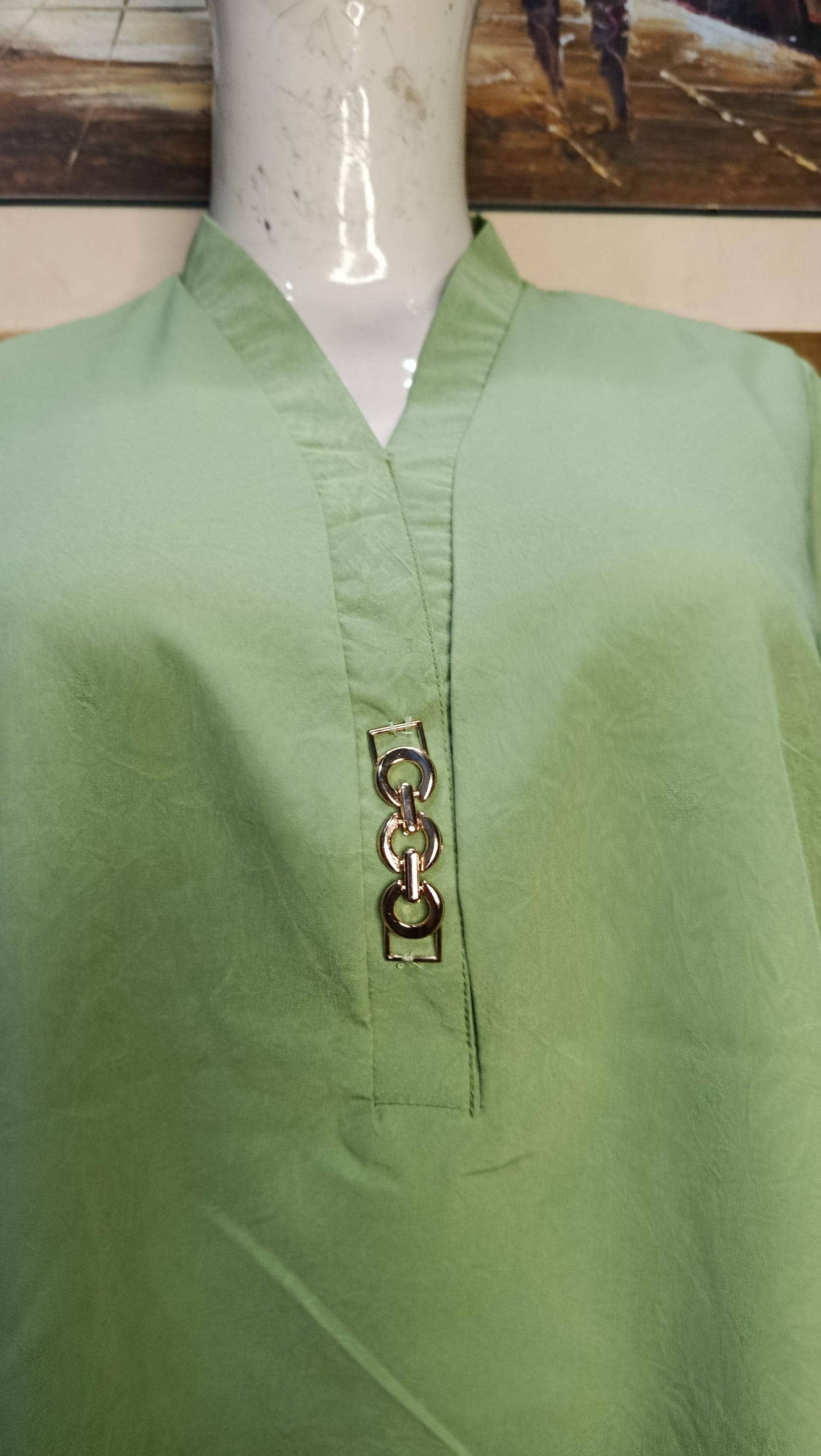 Elegant Pistachio Green  textured  Twill Co-ordSet for Women – Premium Cordset | Ameeri Fabric .