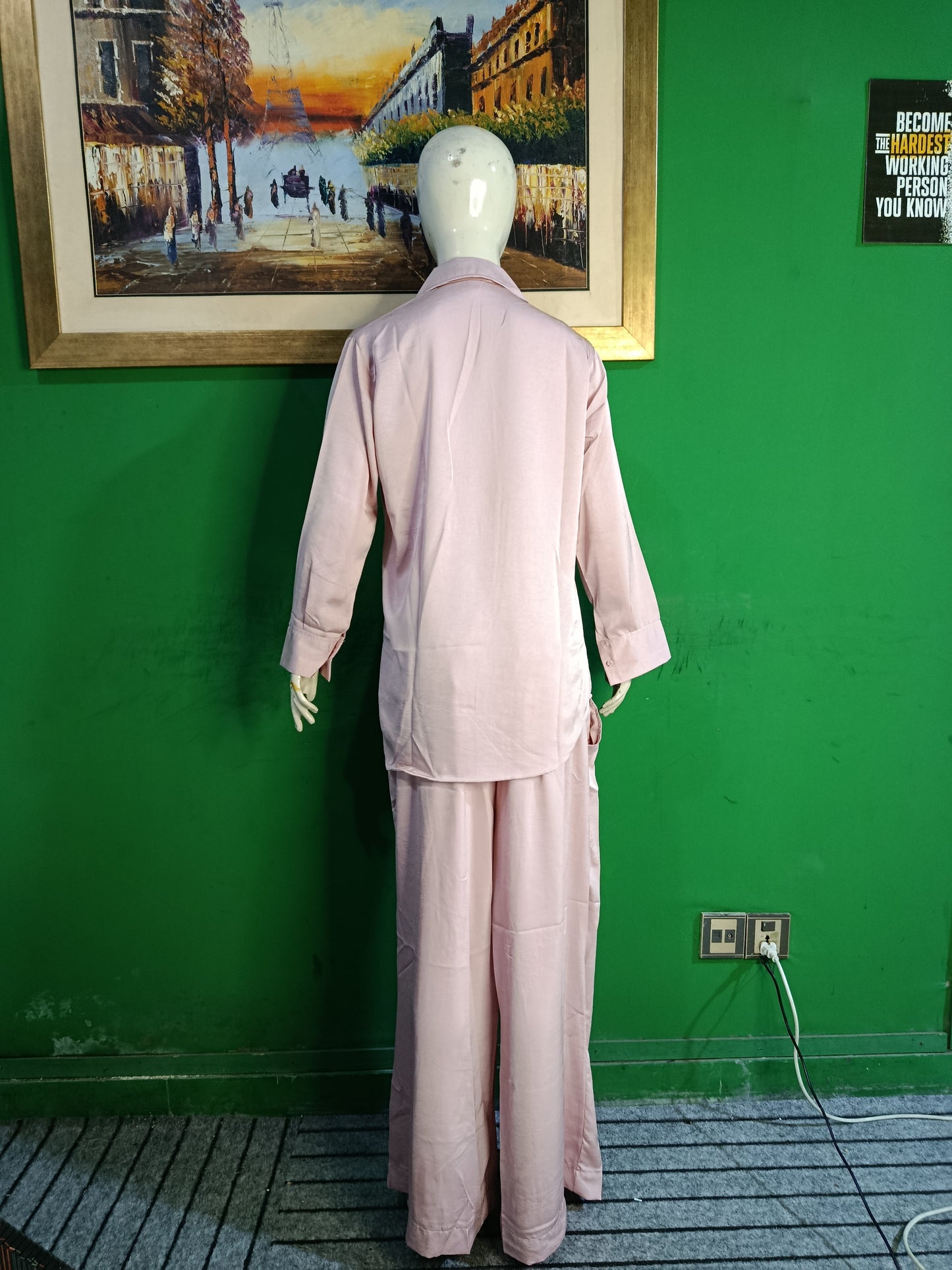 Elegant light Pink Texture Co-ord Set – Premium Twill Fabric | Ameeri Fabric