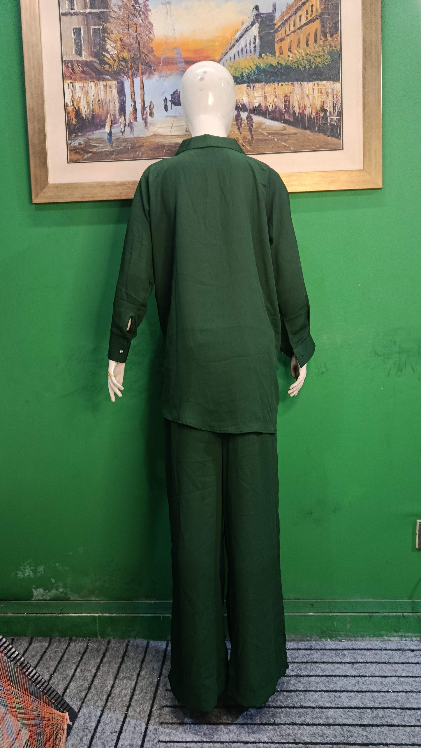 Elegant Tealish Green Button-Down Zoomi Co-ordSet for Women – Premium Cordset | Ameeri Fabric .