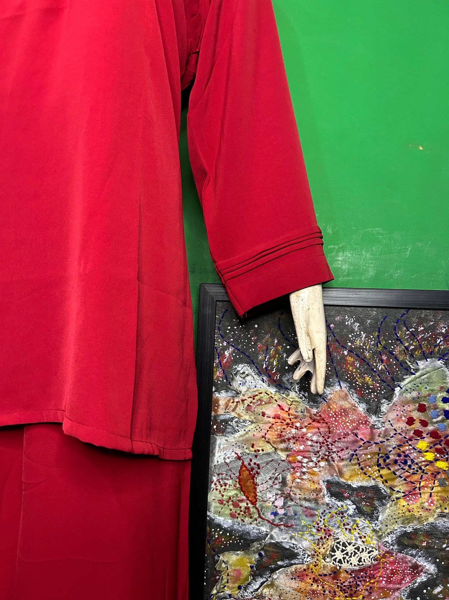 Elegant Reddish Mahroon texture Twill Co-ordSet for Women – Premium Cordset | Ameeri Fabric .