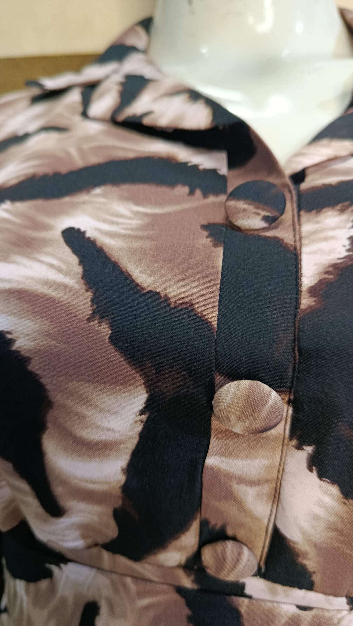Brown Black Printed Maxi Dress Pakistan – Soft Georgette Fabric | Ameeri Fabric