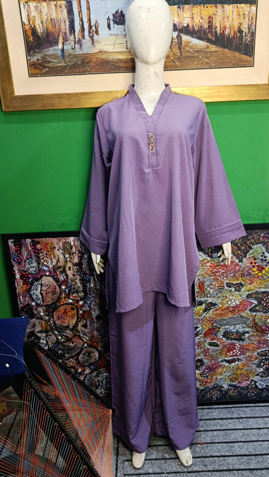 Elegant Baby Pink texture Twill Co-ordSet for Women – Premium Cordset | Ameeri Fabric .