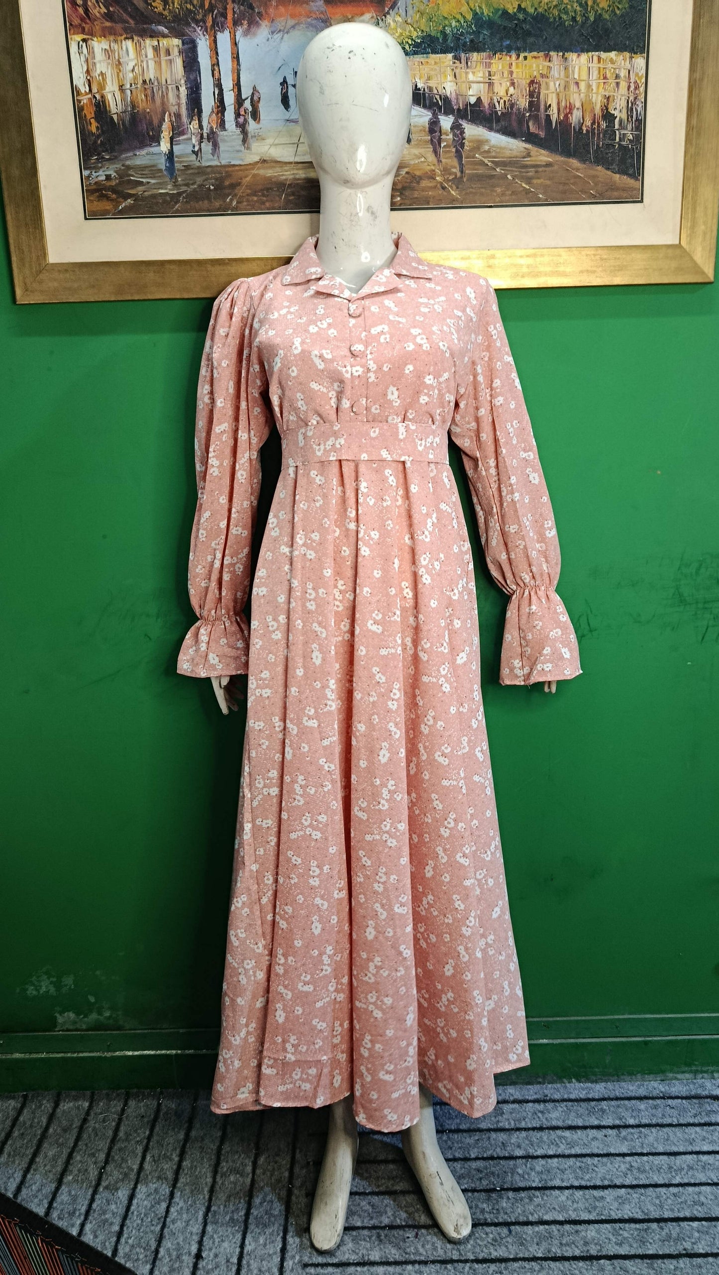 Pink Floral Maxi Dress Pakistan – Soft Georgette Fabric | Ameeri Fabric