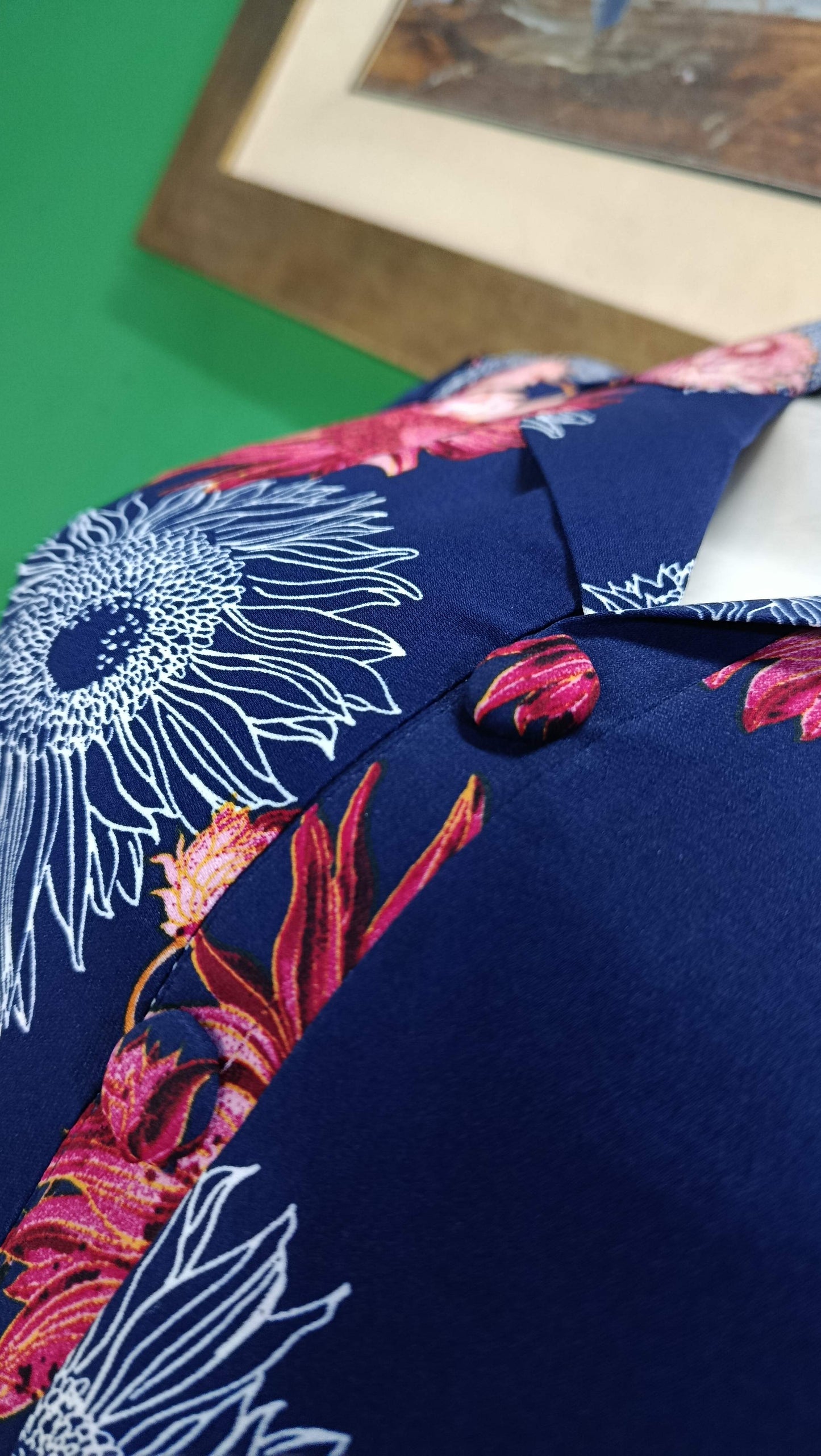 Navy Blue Floral Maxi Dress – Elegant & Stylish Women Wear