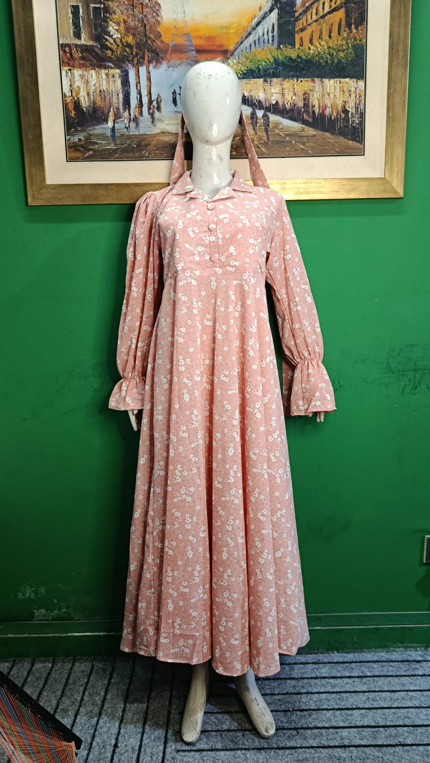 Pink Floral Maxi Dress Pakistan – Soft Georgette Fabric | Ameeri Fabric