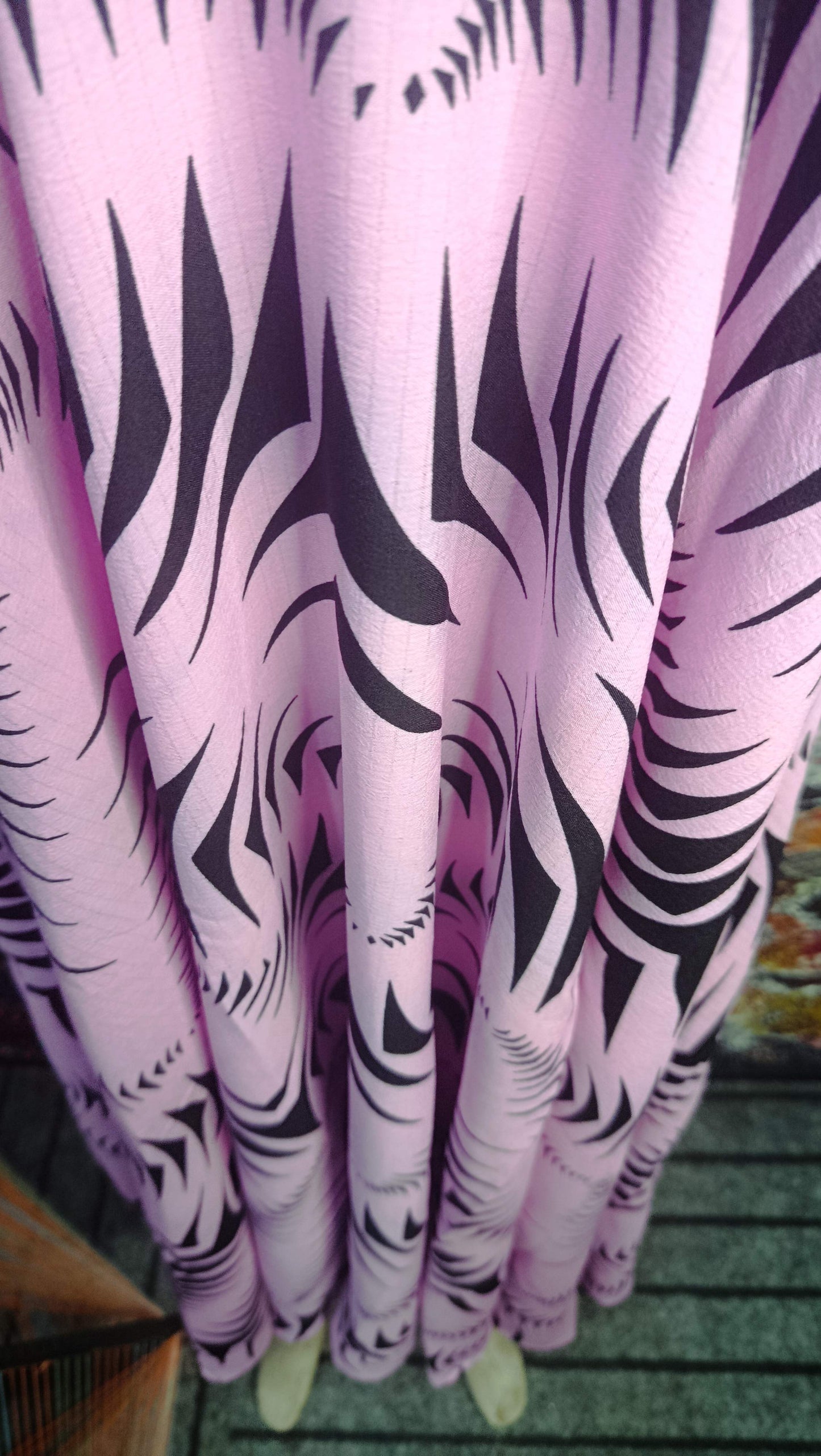 Pink black Maxi Dress Pakistan – Soft Georgette Fabric | Ameeri Fabric