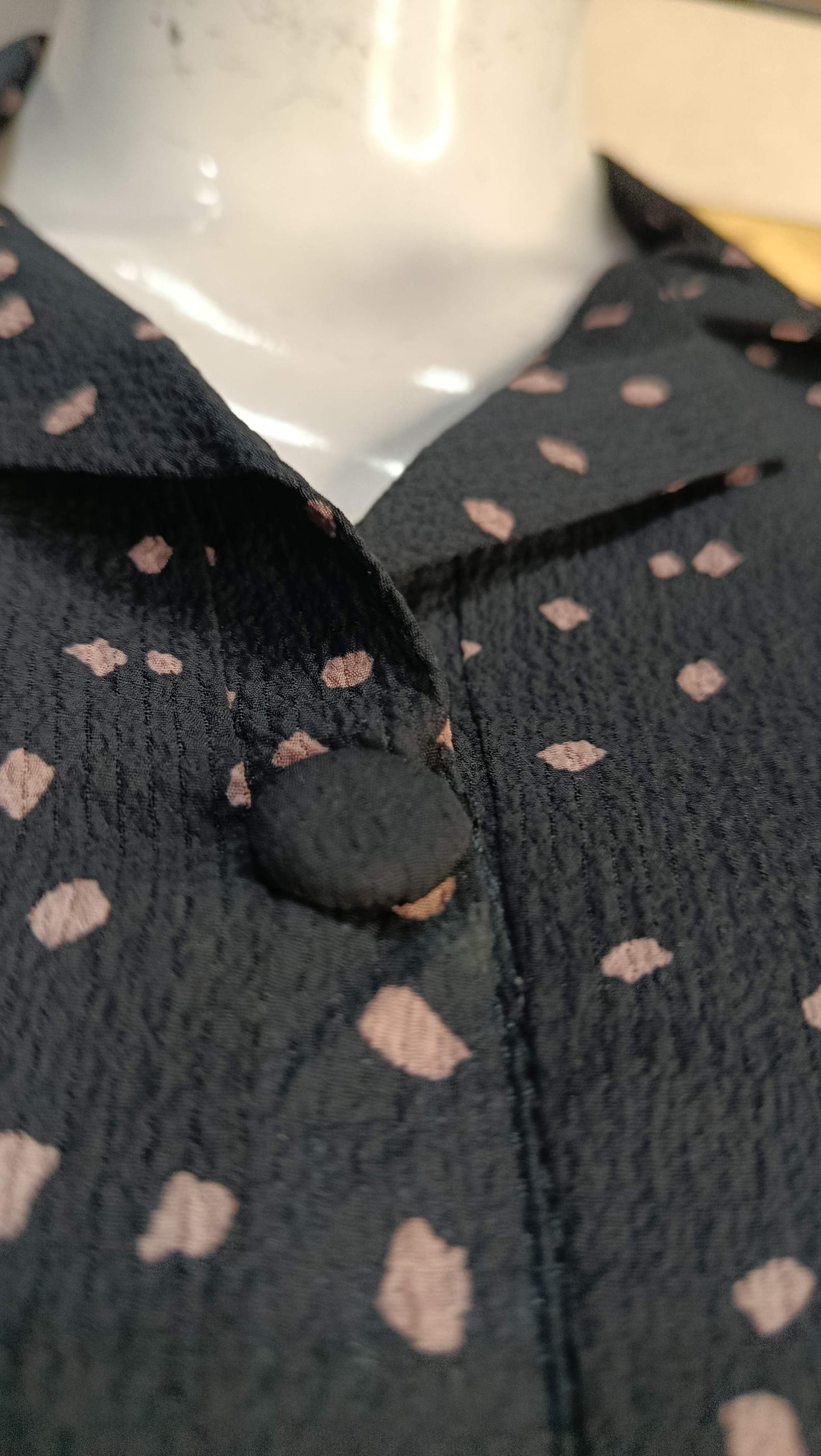 Black brown Dots Maxi Dress Pakistan – Soft Georgette Fabric | Ameeri Fabric