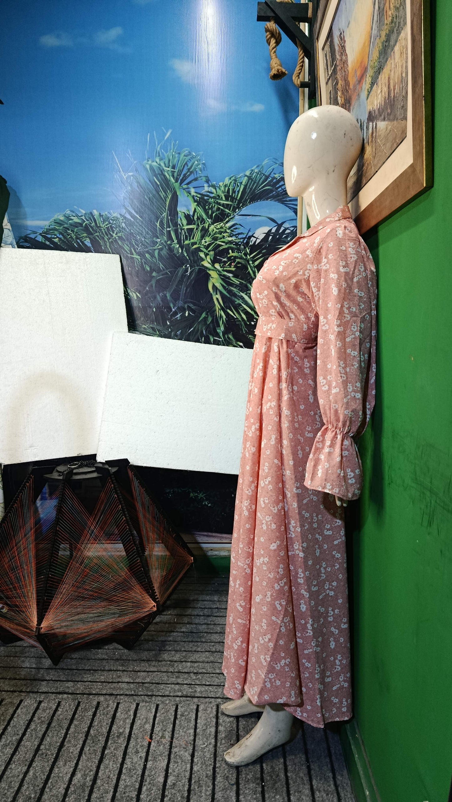 Pink Floral Maxi Dress Pakistan – Soft Georgette Fabric | Ameeri Fabric
