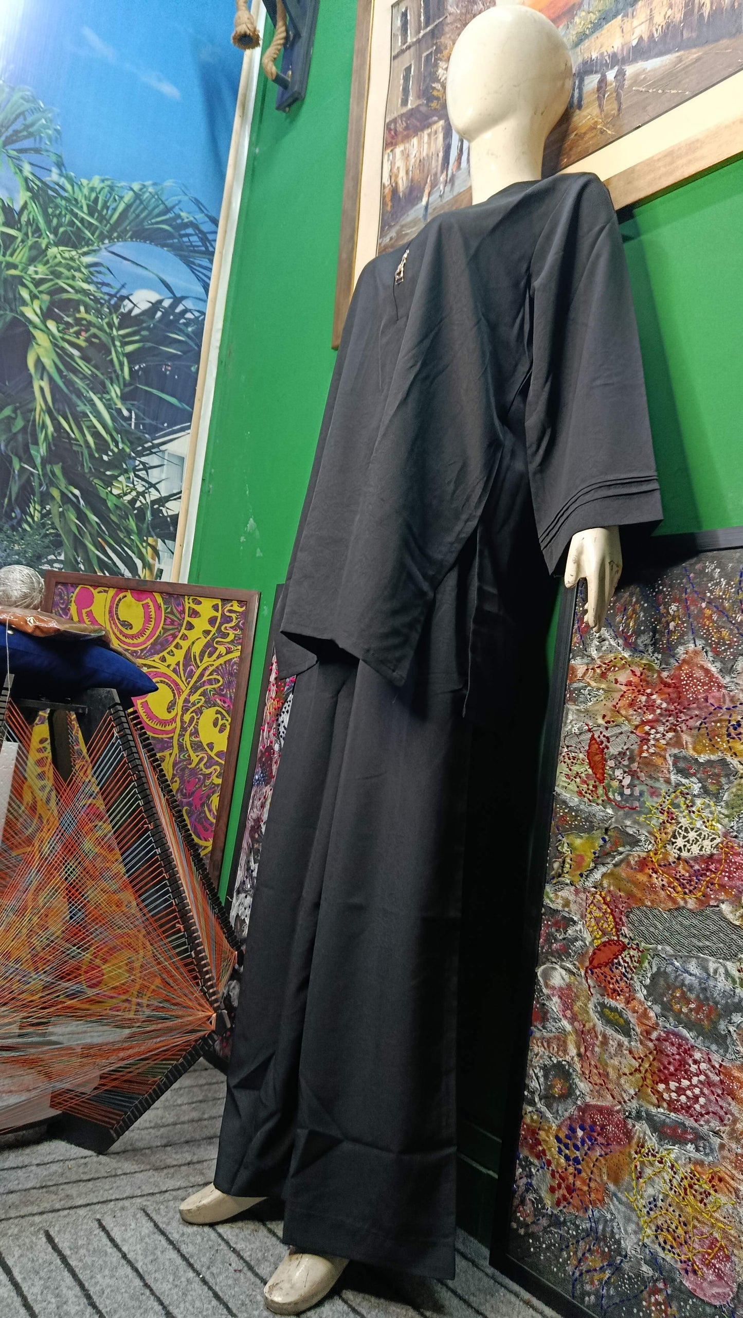 Elegant Black  textured  Twill Co-ordSet for Women – Premium Cordset | Ameeri Fabric .