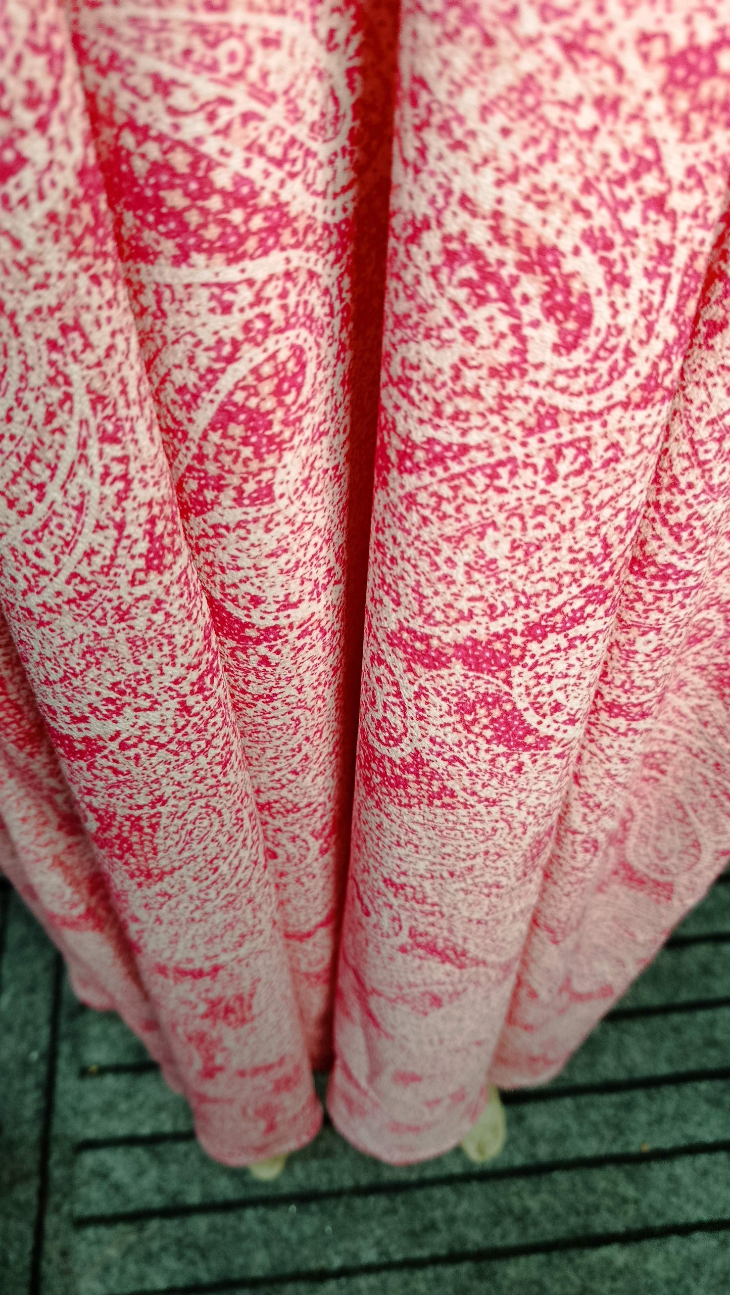 Pink Printed Maxi Dress – Elegant & Comfortable Fit