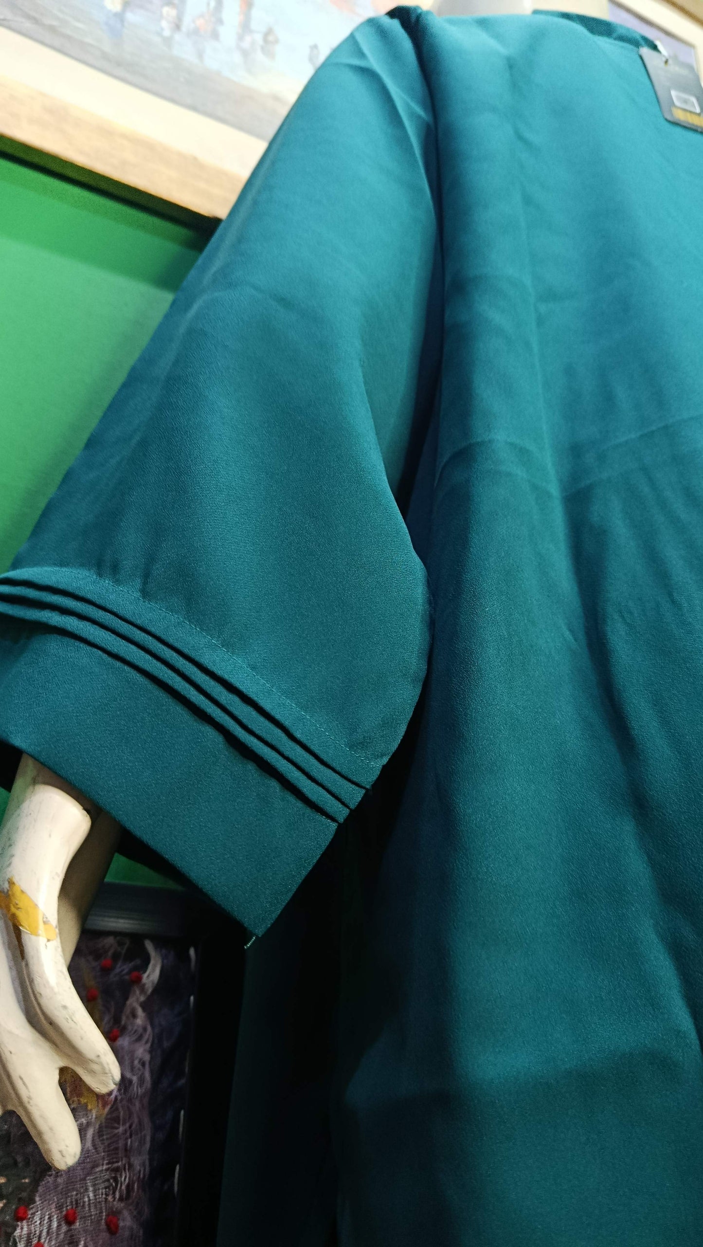 Elegant Deep sea Green textured Twill Co-ordSet for Women – Premium Cordset | Ameeri Fabric .