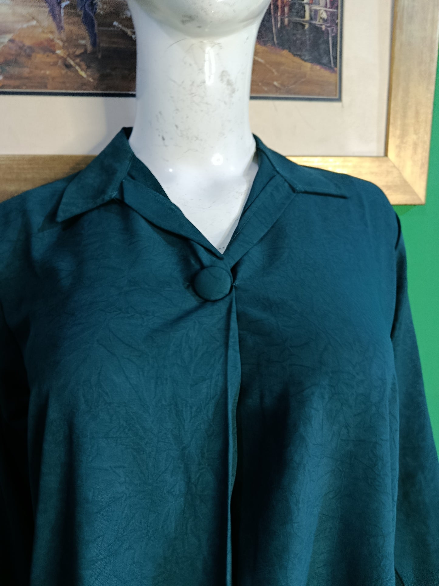 Elegant Timber Green  Button-Down soft Co-OrdSet for Women – Premium Cordset | Ameeri Fabric