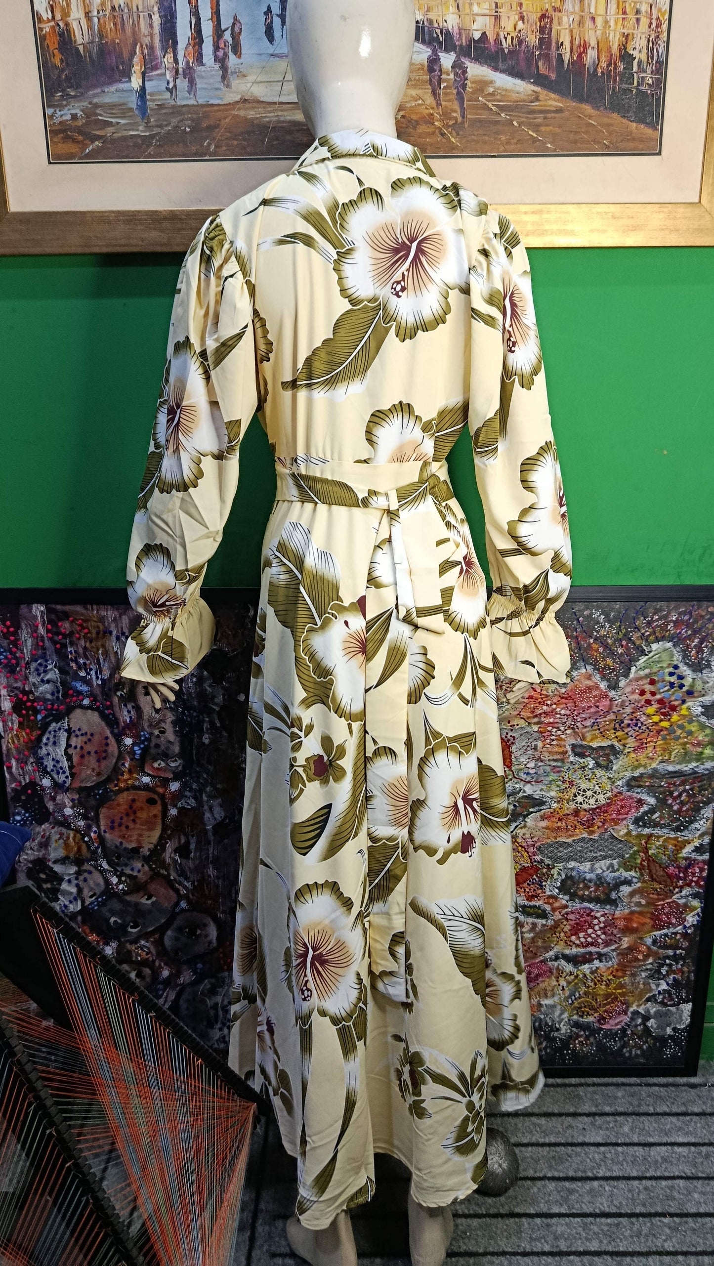 Orange Yellow Floral Maxi Dress – Stylish & Elegant Women Maxi Pakistan