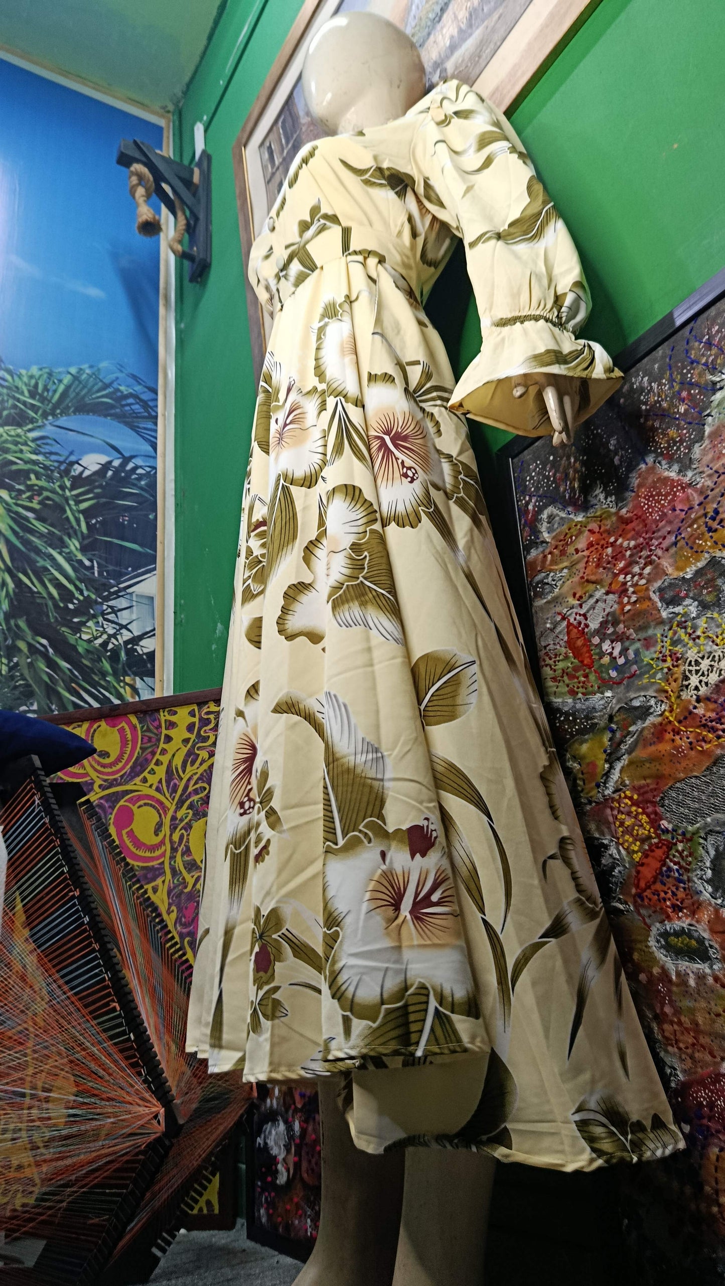 Orange Yellow Floral Maxi Dress – Stylish & Elegant Women Maxi Pakistan