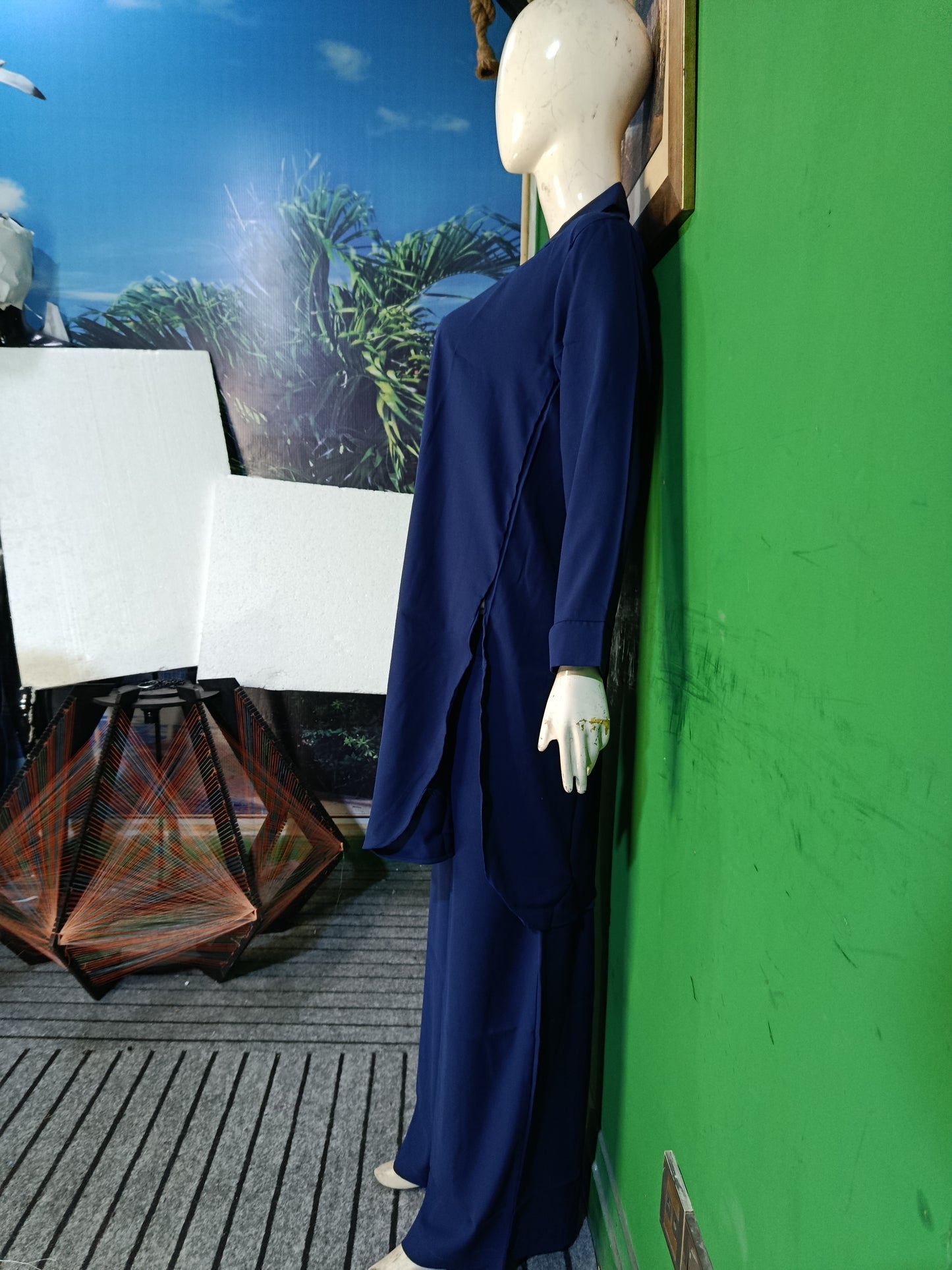 Elegant Navy Blue Button-Down soft Co-OrdSet for Women – Premium Cordset | Ameeri Fabric